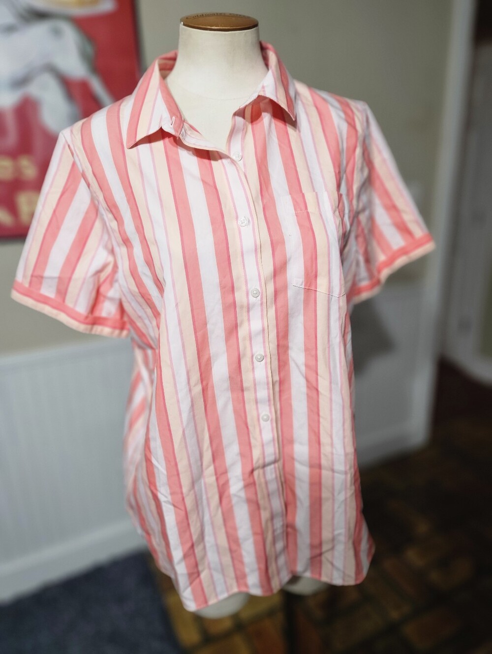 Lands' End Button Down Top Medium